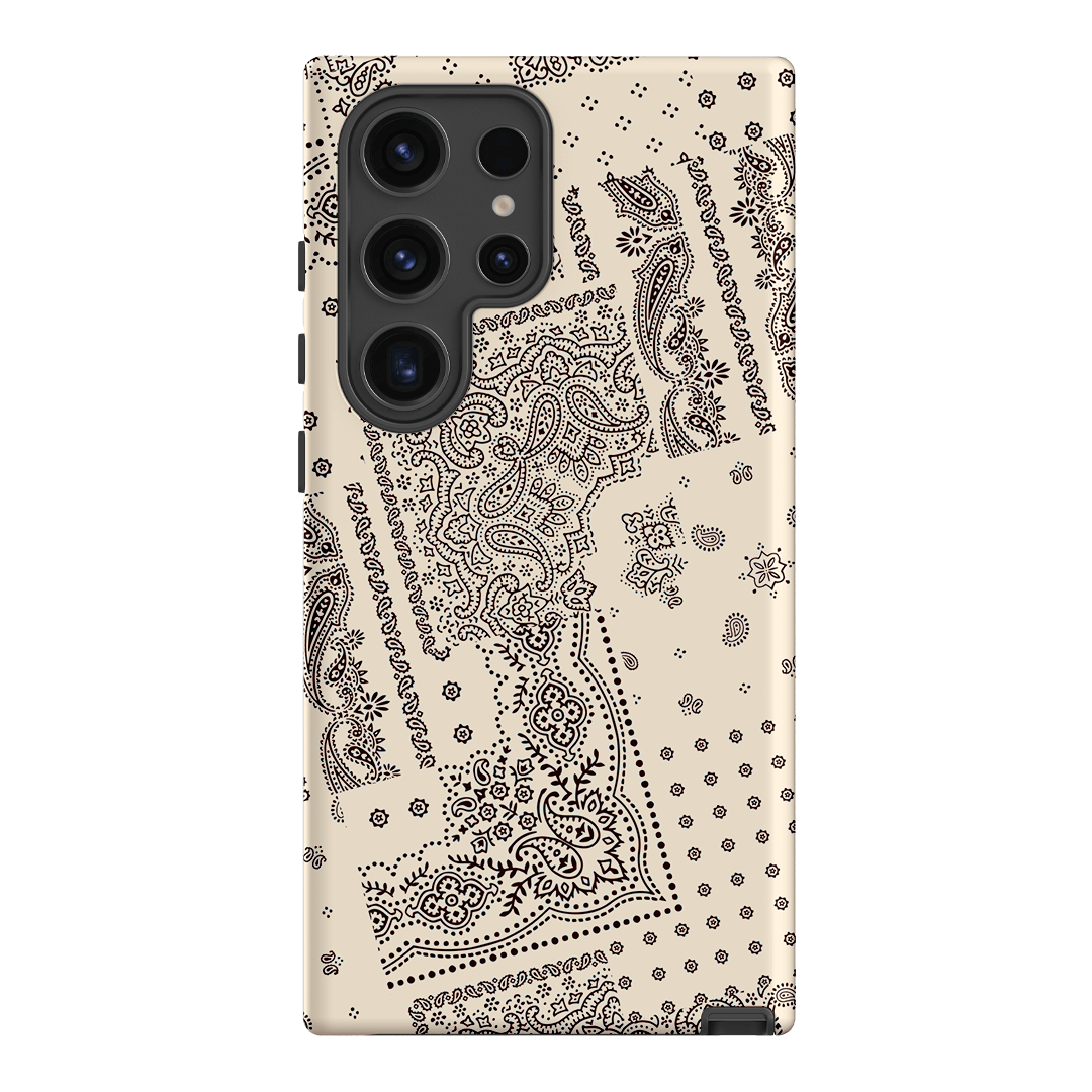 Paisley Ecru Printed Phone Cases Samsung Galaxy S24 Ultra / Armoured by The Dairy - The Dairy