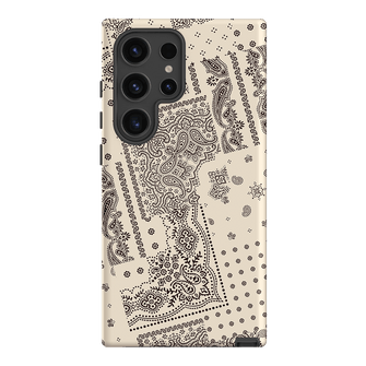 Paisley Ecru Printed Phone Cases Samsung Galaxy S24 Ultra / Armoured by The Dairy - The Dairy