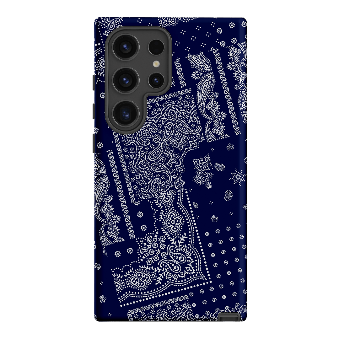 Paisley Indigo Printed Phone Cases Samsung Galaxy S24 Ultra / Armoured by The Dairy - The Dairy