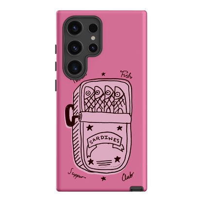 Sardine Social Pink Printed Phone Cases Samsung Galaxy S24 Ultra / Armoured by The Dairy - The Dairy