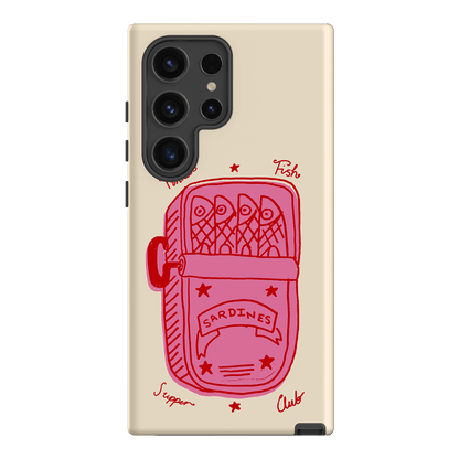 Sardine Social Red Printed Phone Cases Samsung Galaxy S24 Ultra / Armoured by The Dairy - The Dairy