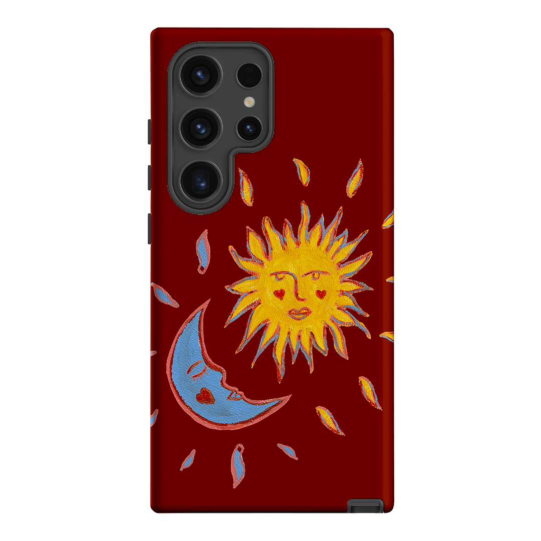 Sun & Moon Red Printed Phone Cases Samsung Galaxy S24 Ultra / Armoured by BG. Studio - The Dairy