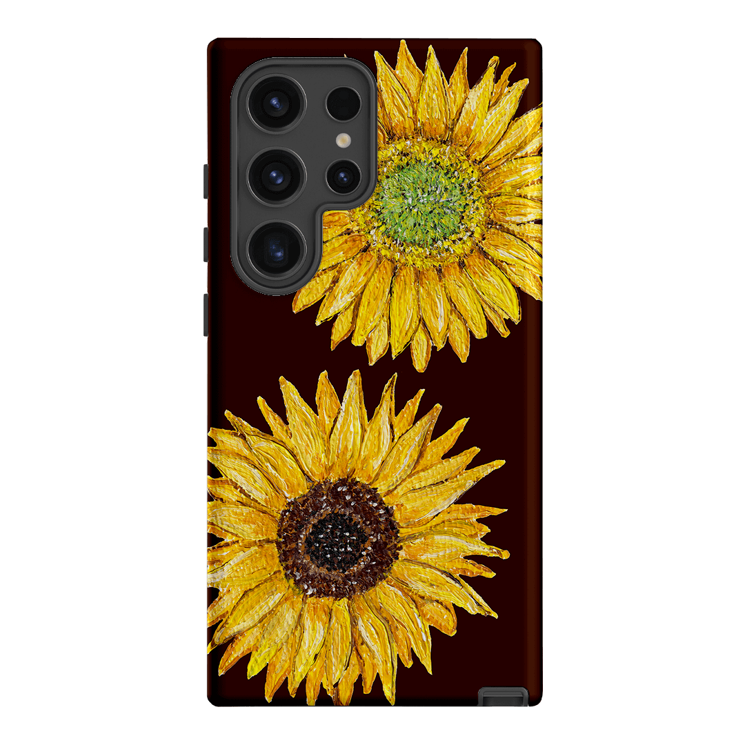 Sunflower Brown Printed Phone Cases Samsung Galaxy S24 Ultra / Armoured by BG. Studio - The Dairy