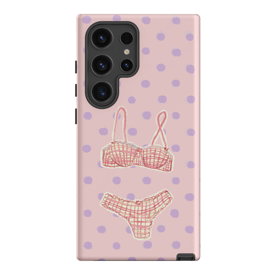 Vintage Gingham Printed Phone Cases Samsung Galaxy S24 Ultra / Armoured by Kayla Carr - The Dairy