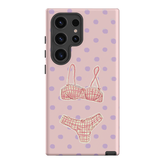 Vintage Gingham Printed Phone Cases Samsung Galaxy S24 Ultra / Armoured by Kayla Carr - The Dairy
