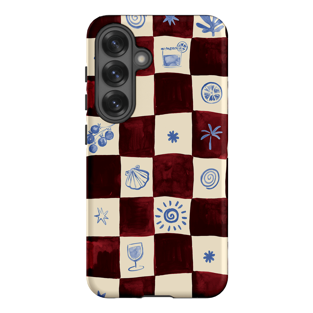 Afternoon Mezze Maroon Printed Phone Cases Samsung Galaxy S25 / Armoured by Charlie Taylor - The Dairy