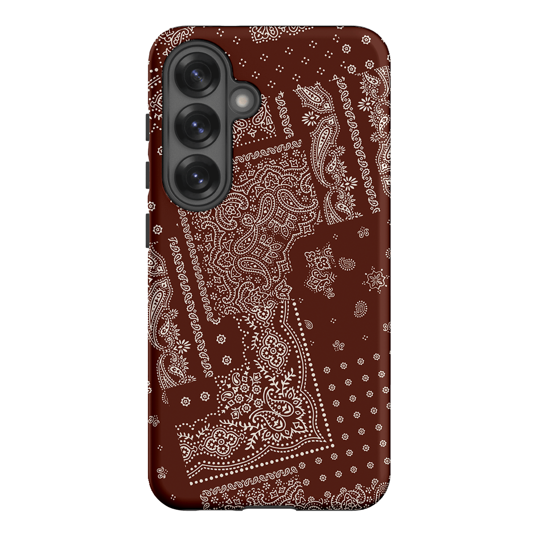 Paisley Cinnamon Printed Phone Cases Samsung Galaxy S25 / Armoured by The Dairy - The Dairy