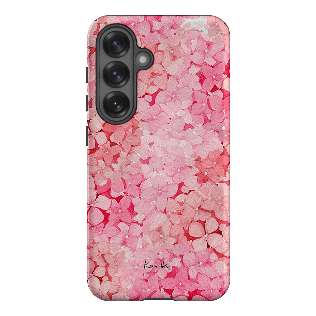 Hydrangea Pink Printed Phone Cases Samsung Galaxy S25 / Armoured by Kerrie Hess - The Dairy