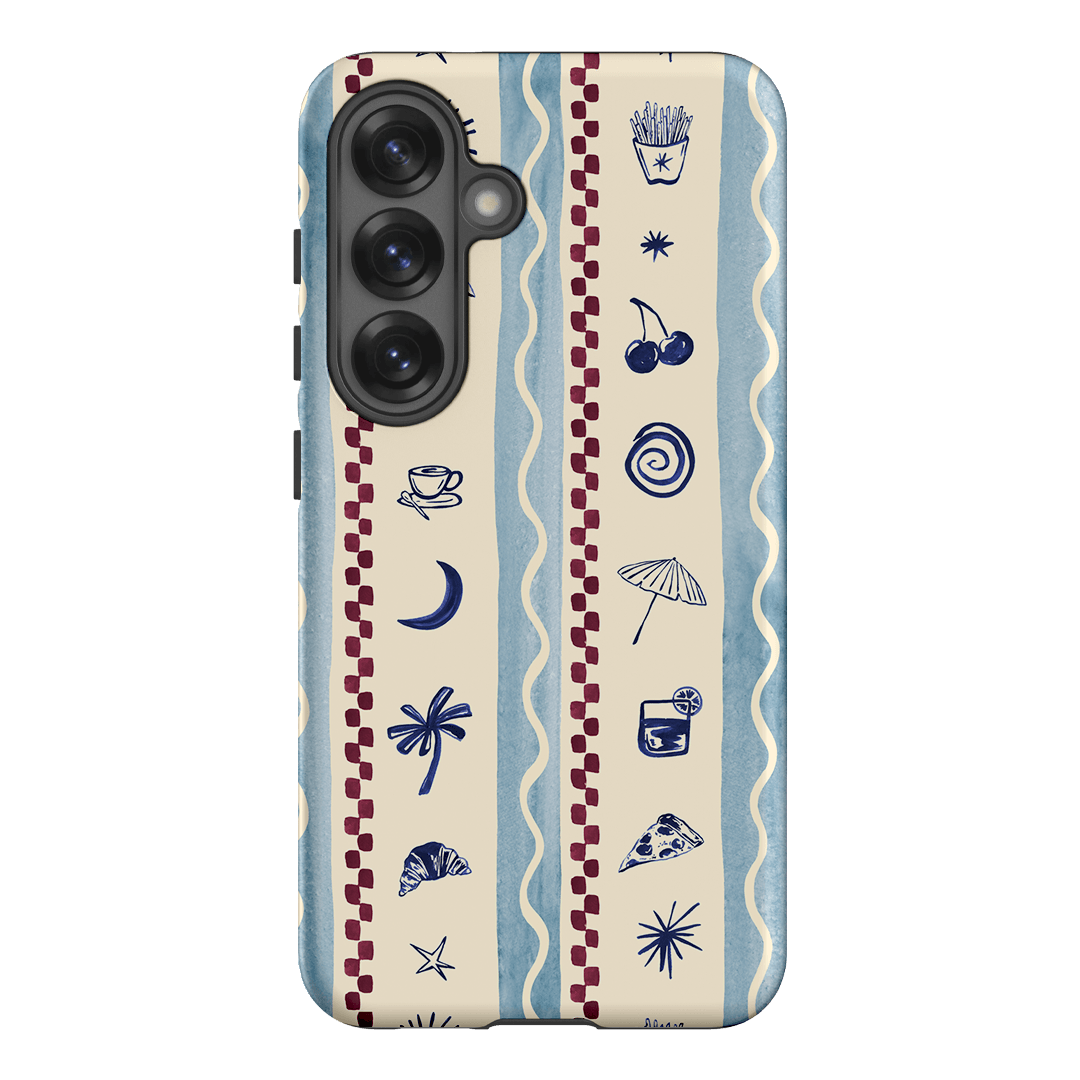 Summer Snacks Blue Printed Phone Cases Samsung Galaxy S25 / Armoured by Charlie Taylor - The Dairy