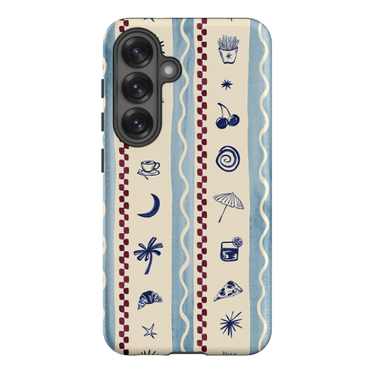 Summer Snacks Blue Printed Phone Cases Samsung Galaxy S25 / Armoured by Charlie Taylor - The Dairy