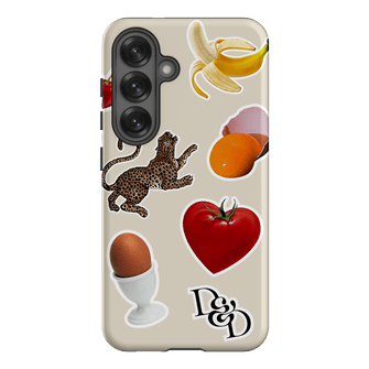 Sunday Stickers Cream Printed Phone Cases Samsung Galaxy S25 / Armoured by Desmond & Dempsey - The Dairy
