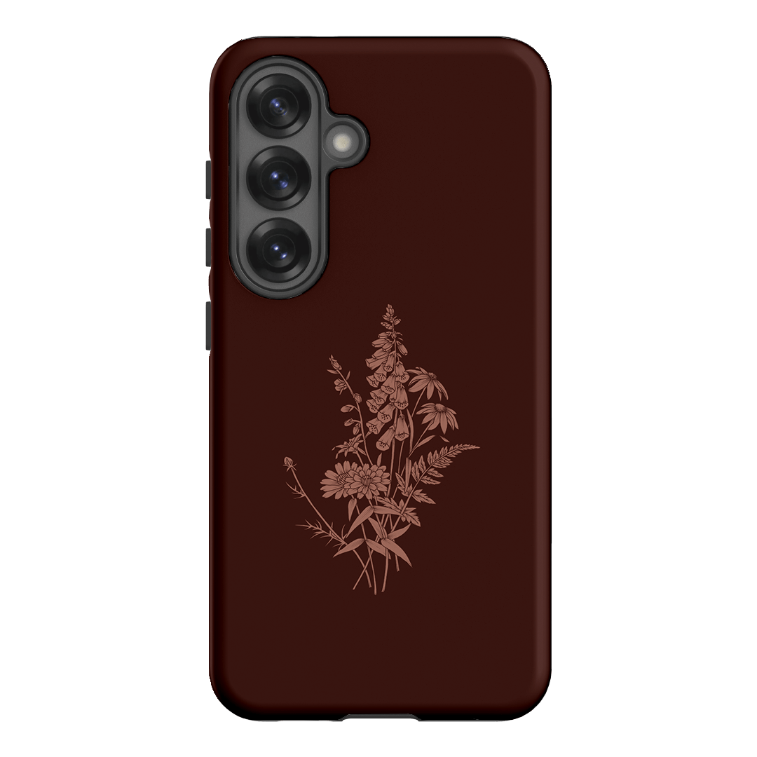 Wildflowers Mocha Printed Phone Cases Samsung Galaxy S25 / Armoured by Typoflora - The Dairy
