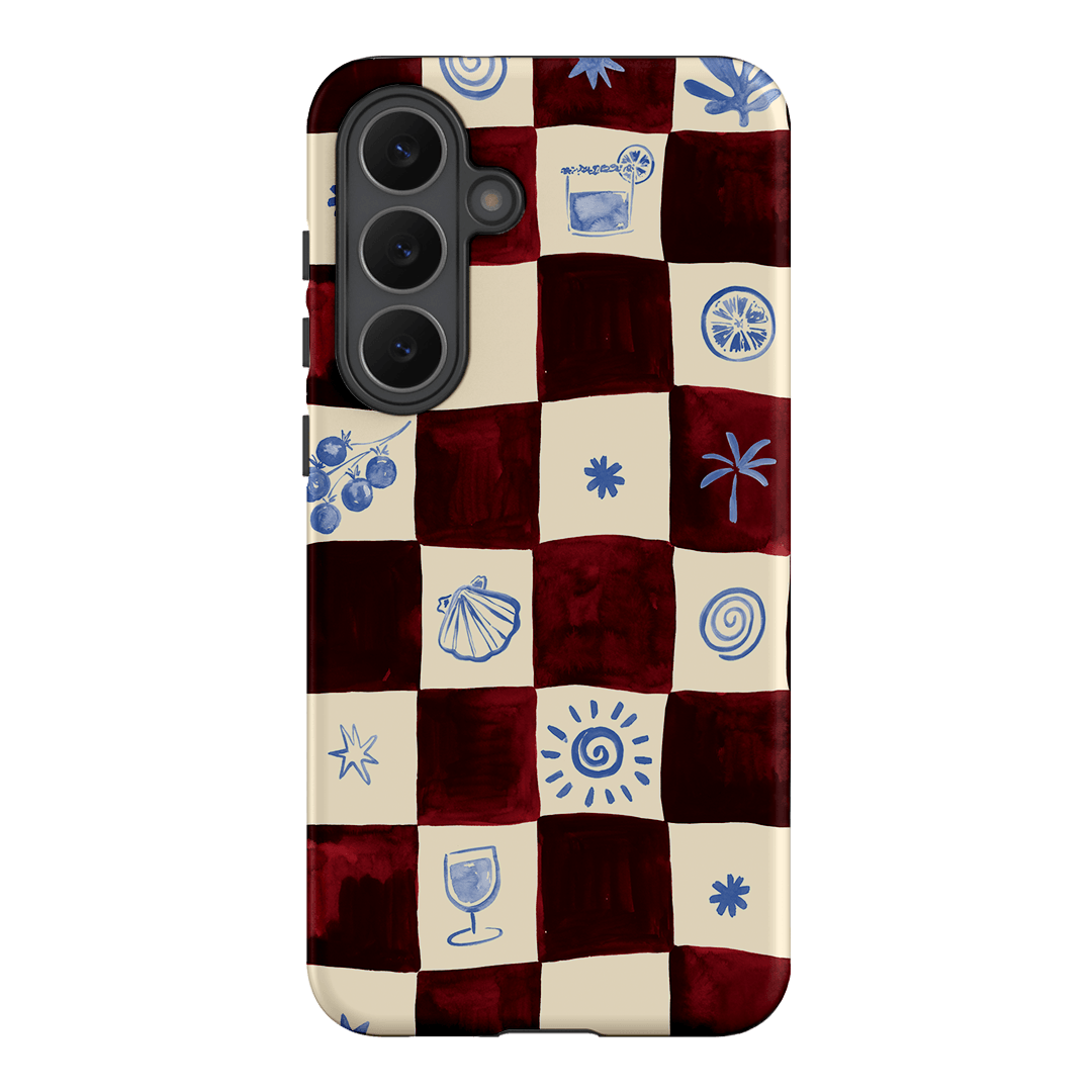 Afternoon Mezze Maroon Printed Phone Cases Samsung Galaxy S25 FE / Armoured by Charlie Taylor - The Dairy