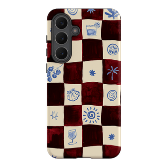 Afternoon Mezze Maroon Printed Phone Cases Samsung Galaxy S25 FE / Armoured by Charlie Taylor - The Dairy