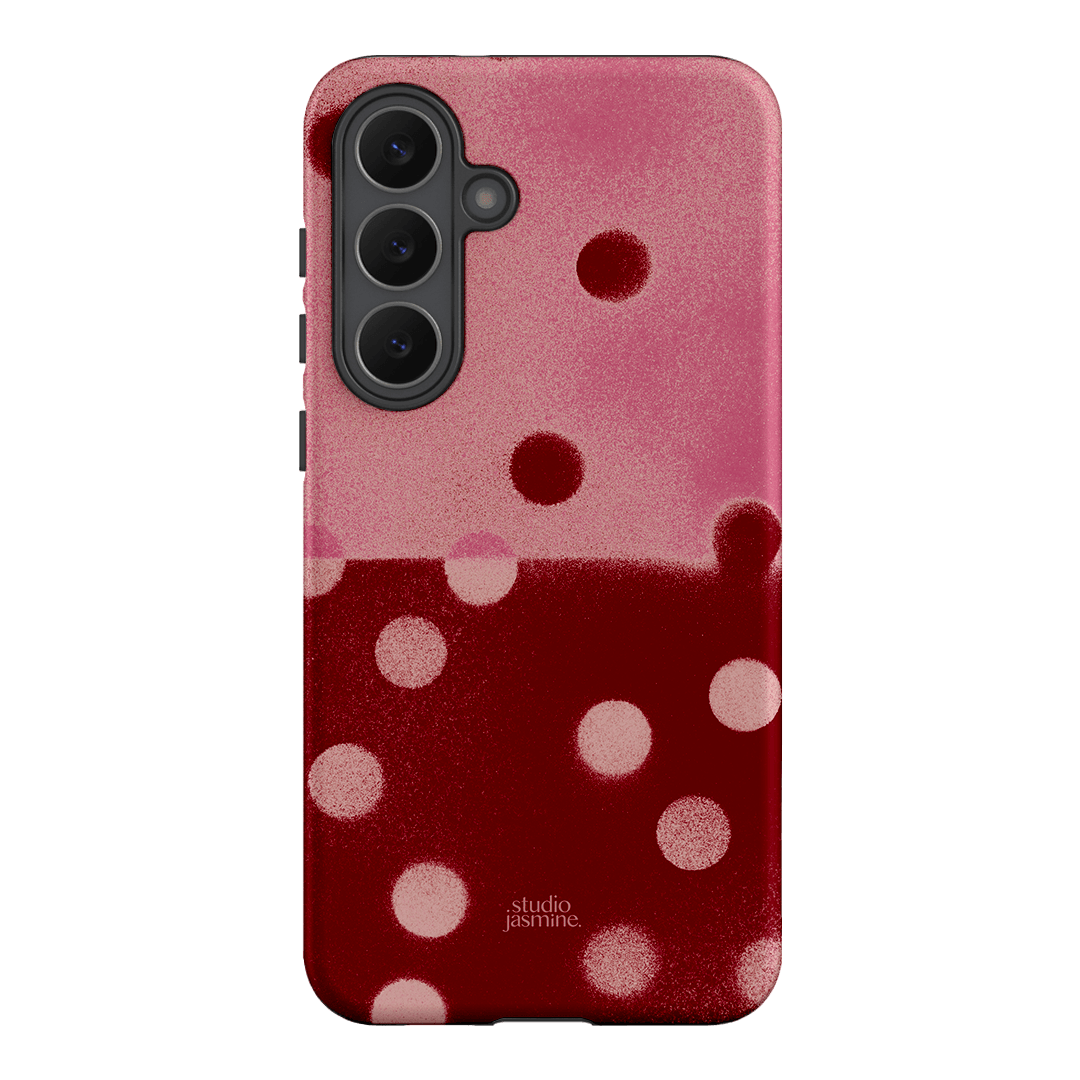 Cherry Polka Dot Printed Phone Cases Samsung Galaxy S25 FE / Armoured by Jasmine Dowling - The Dairy