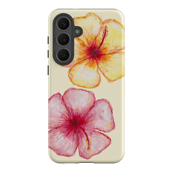 Hibiscus Flower Yellow Printed Phone Cases Samsung Galaxy S25 FE / Armoured by BG. Studio - The Dairy