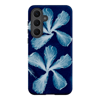 Hibiscus Cyanotype Printed Phone Cases Samsung Galaxy S25 FE / Armoured by Sally Hungerford - The Dairy