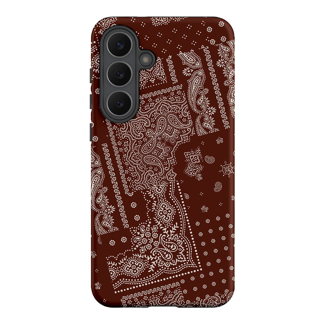 Paisley Cinnamon Printed Phone Cases Samsung Galaxy S25 FE / Armoured by The Dairy - The Dairy
