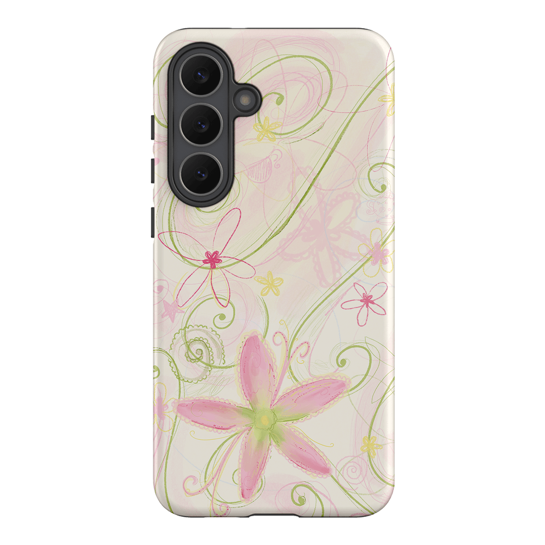 Swirl Pink Printed Phone Cases Samsung Galaxy S25 FE / Armoured by Kayla Carr - The Dairy