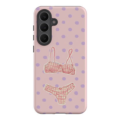 Vintage Gingham Printed Phone Cases Samsung Galaxy S25 FE / Armoured by Kayla Carr - The Dairy