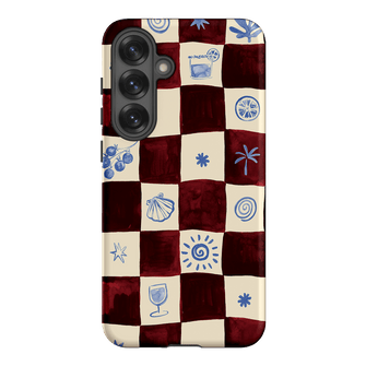 Afternoon Mezze Maroon Printed Phone Cases Samsung Galaxy S25 Plus / Armoured by Charlie Taylor - The Dairy