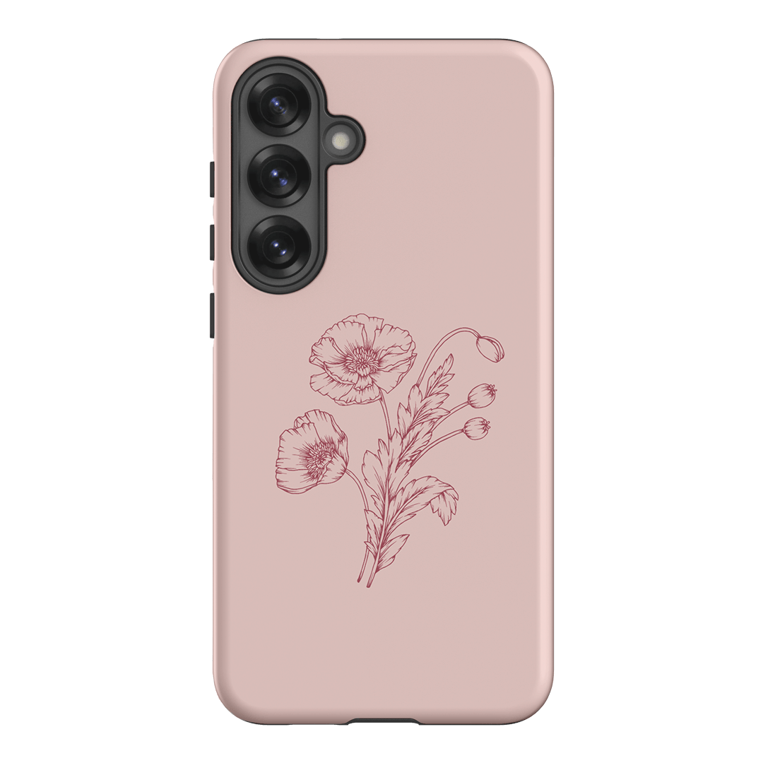 Blush Poppies Printed Phone Cases Samsung Galaxy S25 Plus / Armoured by Typoflora - The Dairy