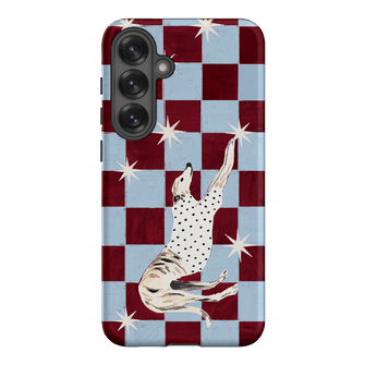 Check Greyhound Blue Printed Phone Cases Samsung Galaxy S25 Plus / Armoured by Lisa Hu - The Dairy