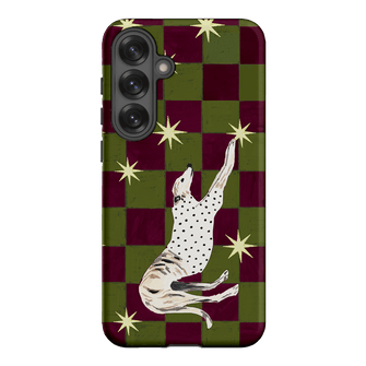 Check Greyhound Green Printed Phone Cases Samsung Galaxy S25 Plus / Armoured by Lisa Hu - The Dairy
