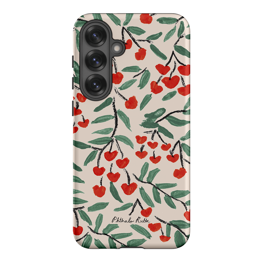 Cherry Love Printed Phone Cases Samsung Galaxy S25 Plus / Armoured by Phthalo Ruth - The Dairy