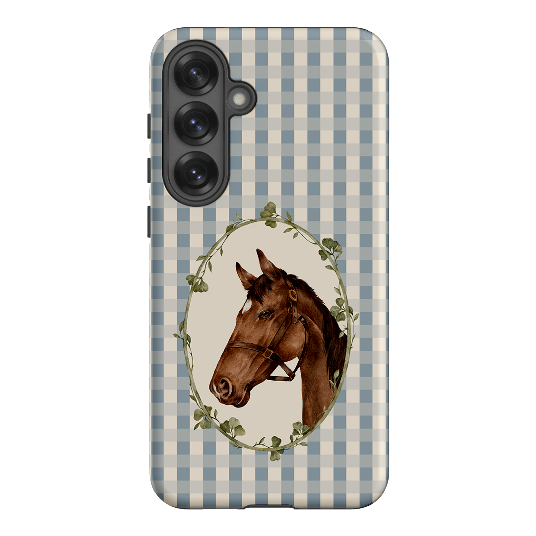 Gingham Horse Printed Phone Cases Samsung Galaxy S25 Plus / Armoured by Kasiags Art - The Dairy