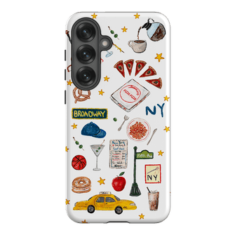NYC White Printed Phone Cases Samsung Galaxy S25 Plus / Armoured by BG. Studio - The Dairy