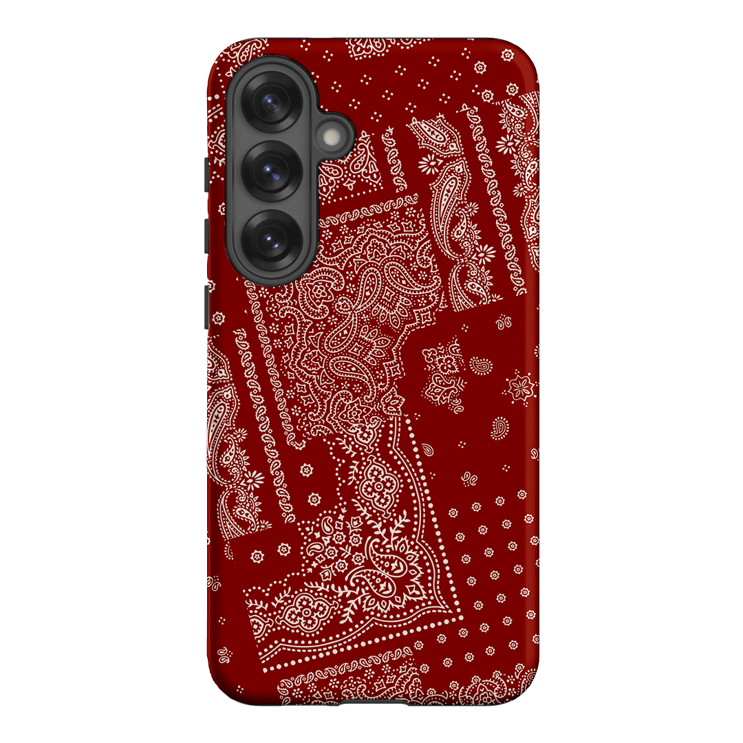 Paisley Crimson Printed Phone Cases Samsung Galaxy S25 Plus / Armoured by The Dairy - The Dairy