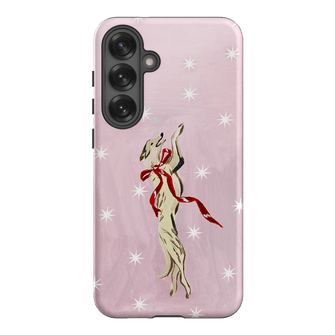 Pink Bow Hound Printed Phone Cases Samsung Galaxy S25 Plus / Armoured by Lisa Hu - The Dairy