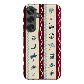 Summer Snacks Burgundy Printed Phone Cases Samsung Galaxy S25 Plus / Armoured by Charlie Taylor - The Dairy