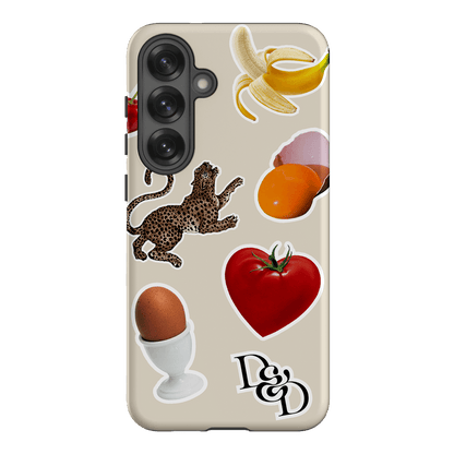 Sunday Stickers Cream Printed Phone Cases Samsung Galaxy S25 Plus / Armoured by Desmond & Dempsey - The Dairy