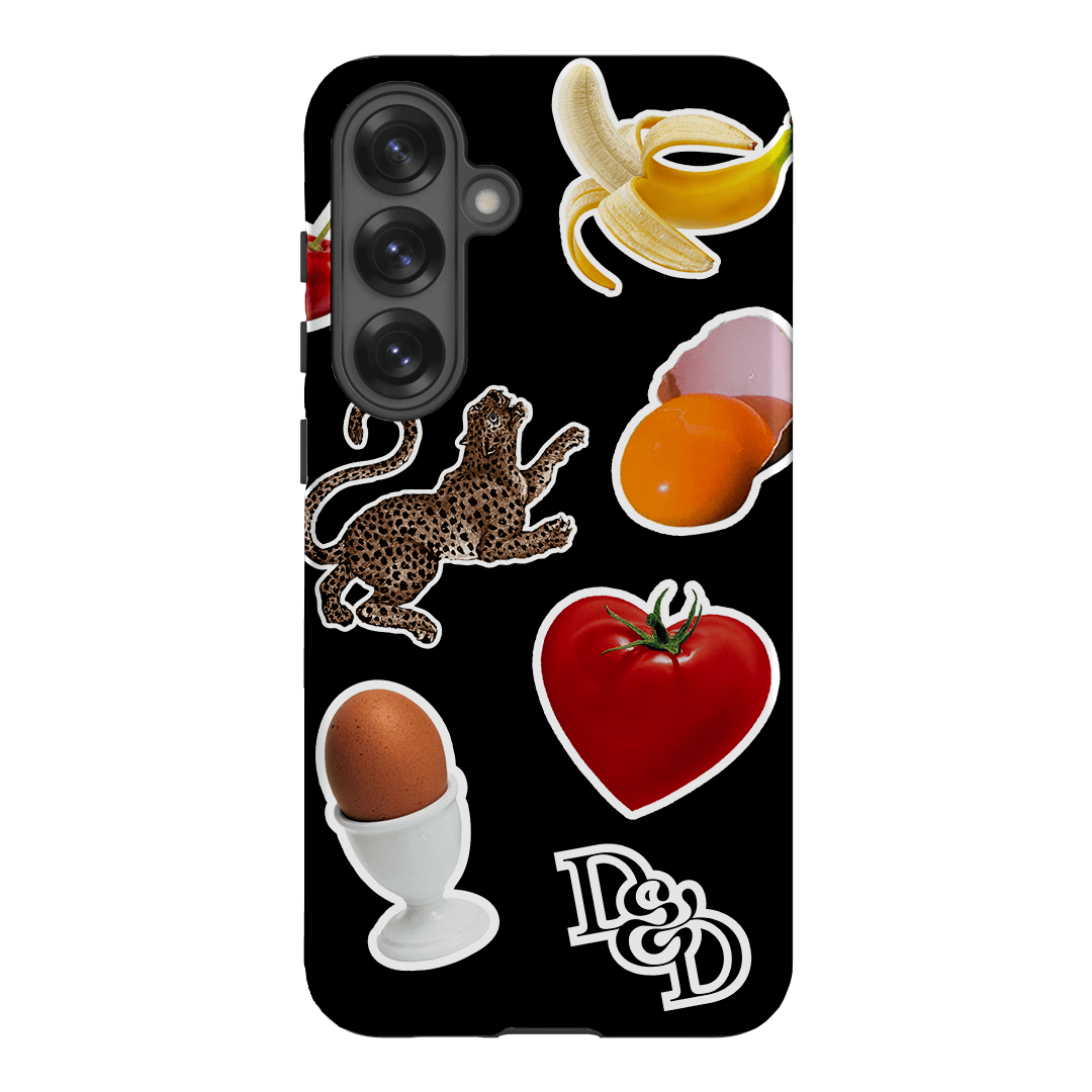 Sunday Stickers Black Printed Phone Cases by Desmond & Dempsey - The Dairy