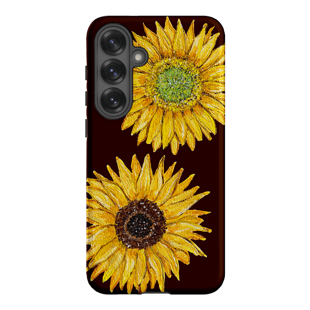 Sunflower Brown Printed Phone Cases Samsung Galaxy S25 Plus / Armoured by BG. Studio - The Dairy