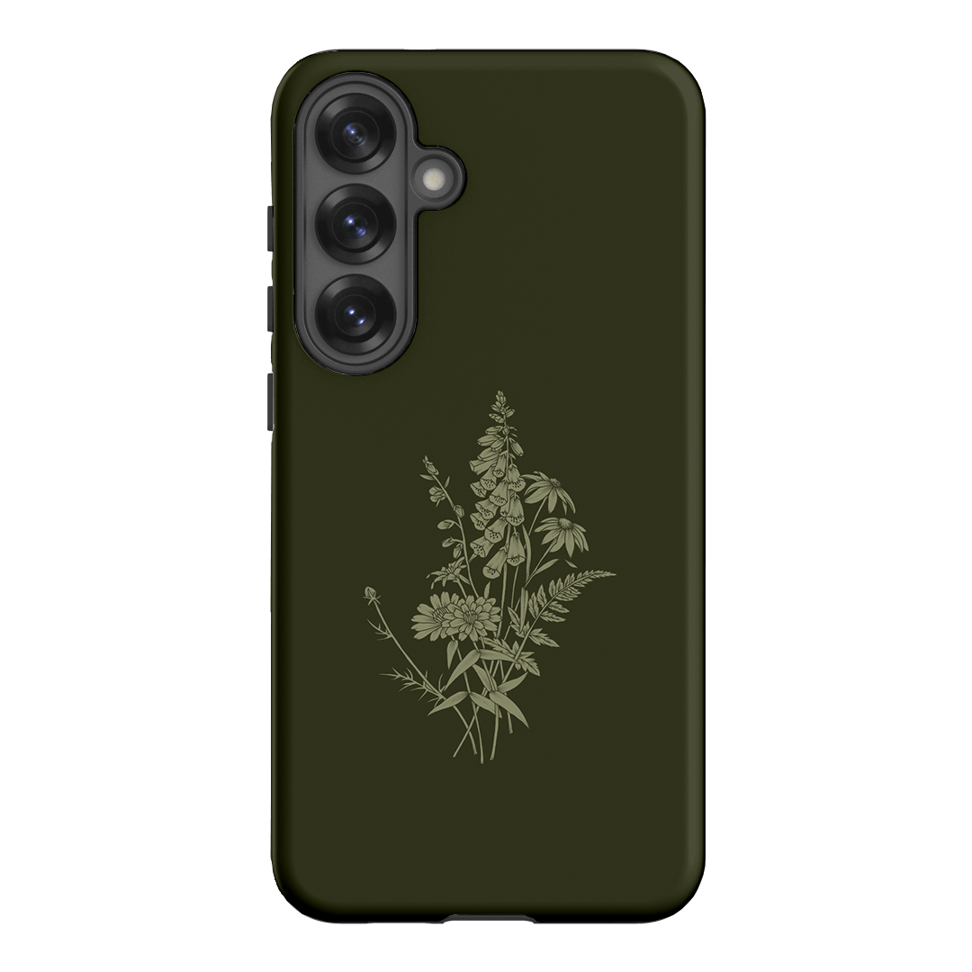 Wildflowers Olive Printed Phone Cases Samsung Galaxy S25 Plus / Armoured by Typoflora - The Dairy