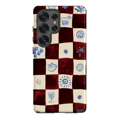 Afternoon Mezze Maroon Printed Phone Cases Samsung Galaxy S25 Ultra / Armoured by Charlie Taylor - The Dairy