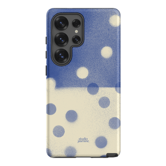 Bleu Polka Dot Printed Phone Cases Samsung Galaxy S25 Ultra / Armoured by Jasmine Dowling - The Dairy