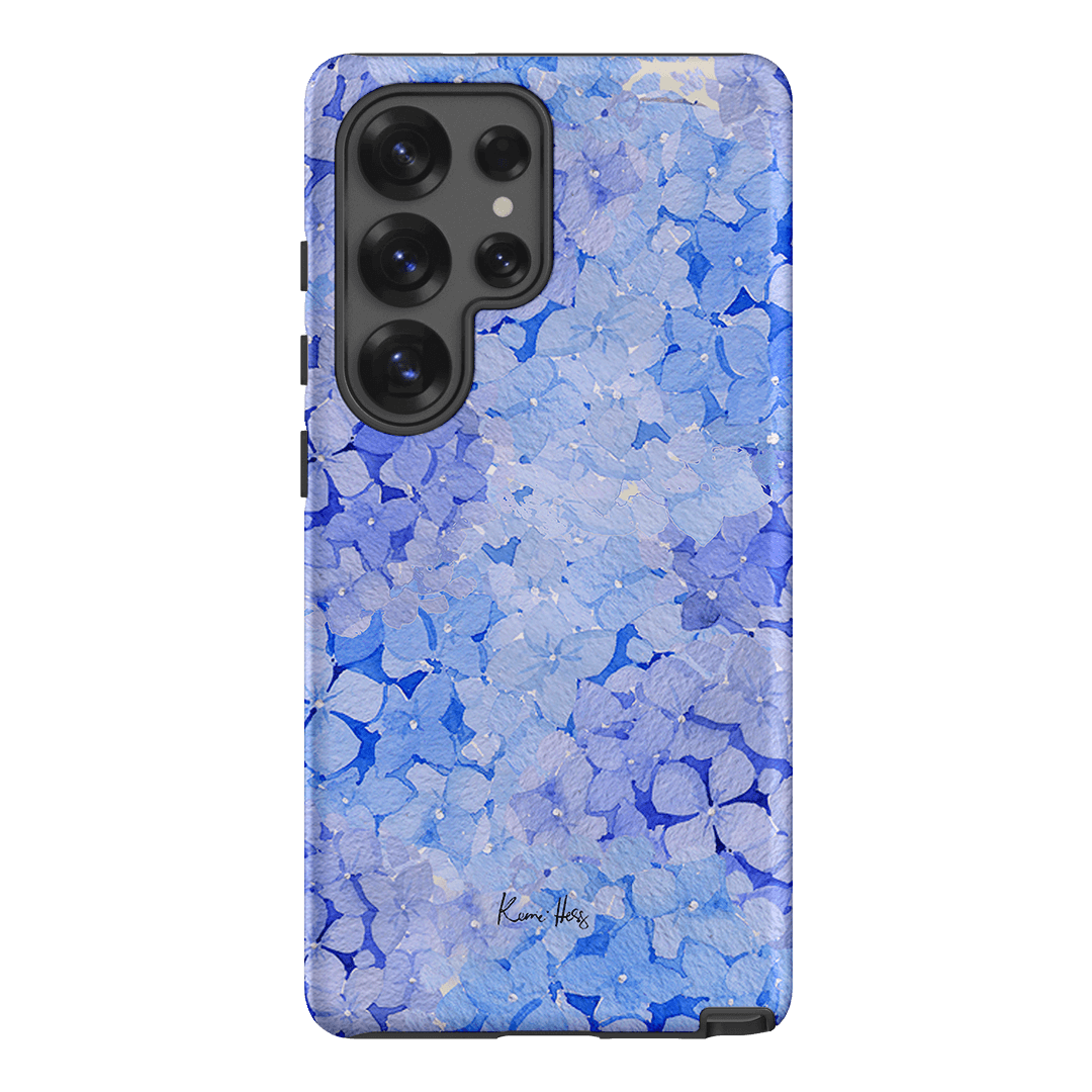 Hydrangea Blue Printed Phone Cases Samsung Galaxy S25 Ultra / Armoured by Kerrie Hess - The Dairy