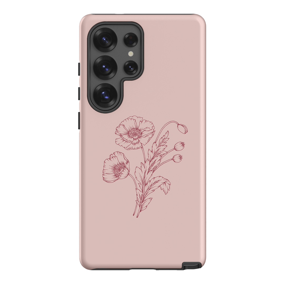 Blush Poppies Printed Phone Cases Samsung Galaxy S25 Ultra / Armoured by Typoflora - The Dairy