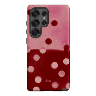 Cherry Polka Dot Printed Phone Cases Samsung Galaxy S25 Ultra / Armoured by Jasmine Dowling - The Dairy