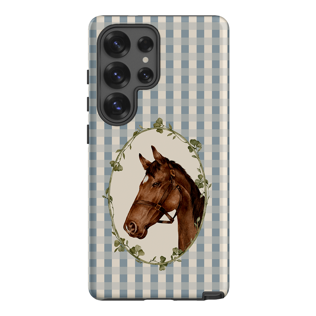 Gingham Horse Printed Phone Cases Samsung Galaxy S25 Ultra / Armoured by Kasiags Art - The Dairy
