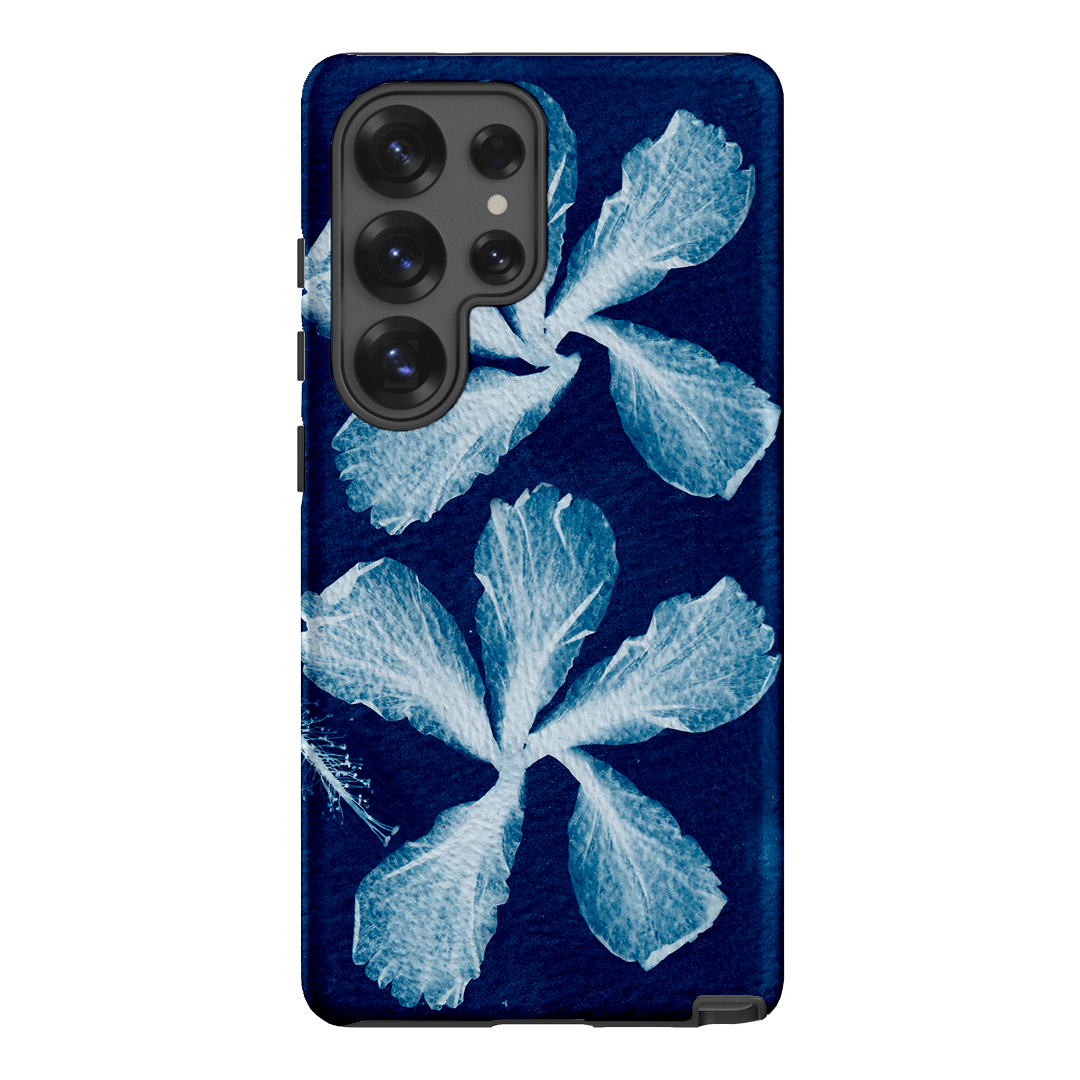 Hibiscus Cyanotype Printed Phone Cases Samsung Galaxy S25 Ultra / Armoured by Sally Hungerford - The Dairy
