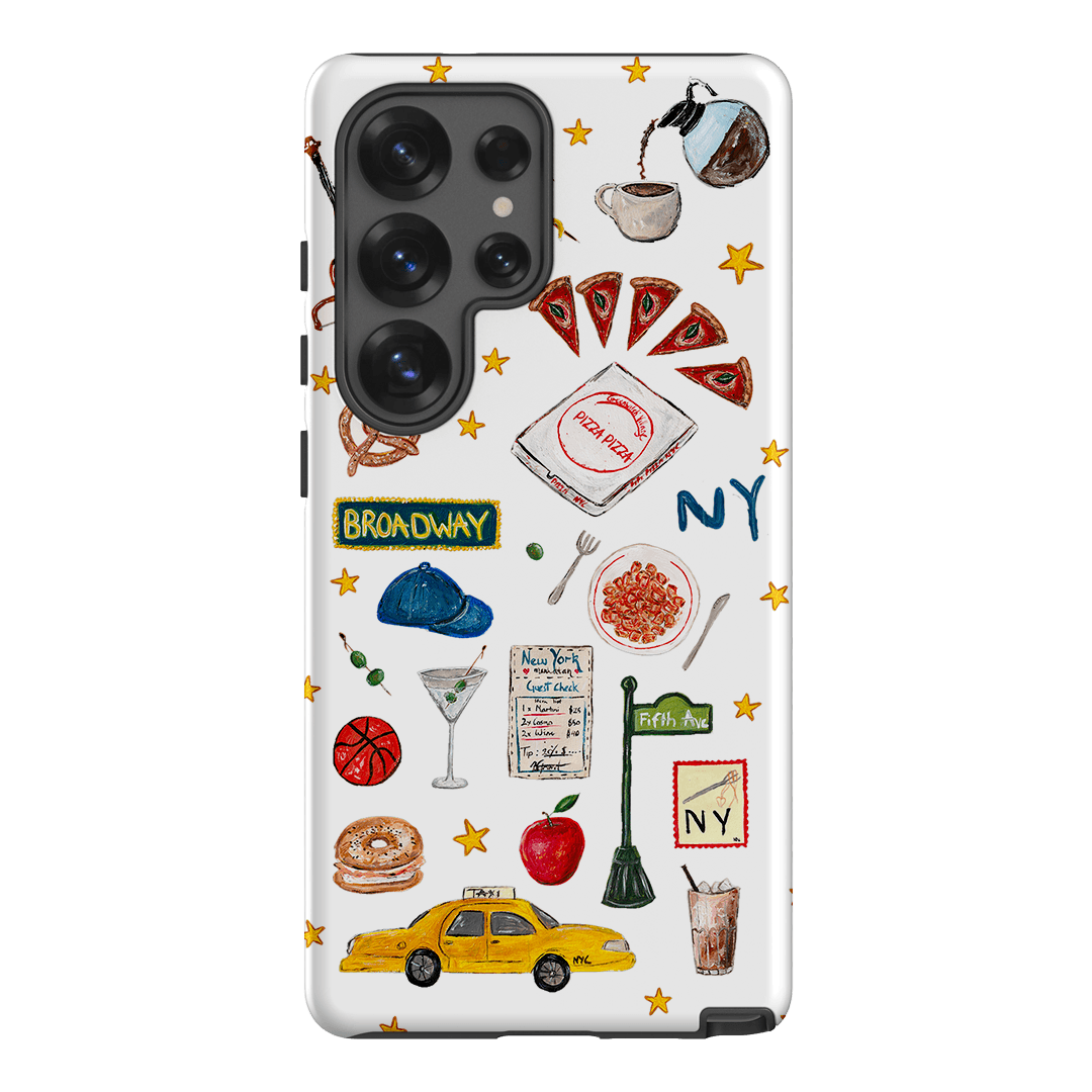 NYC White Printed Phone Cases Samsung Galaxy S25 Ultra / Armoured by BG. Studio - The Dairy