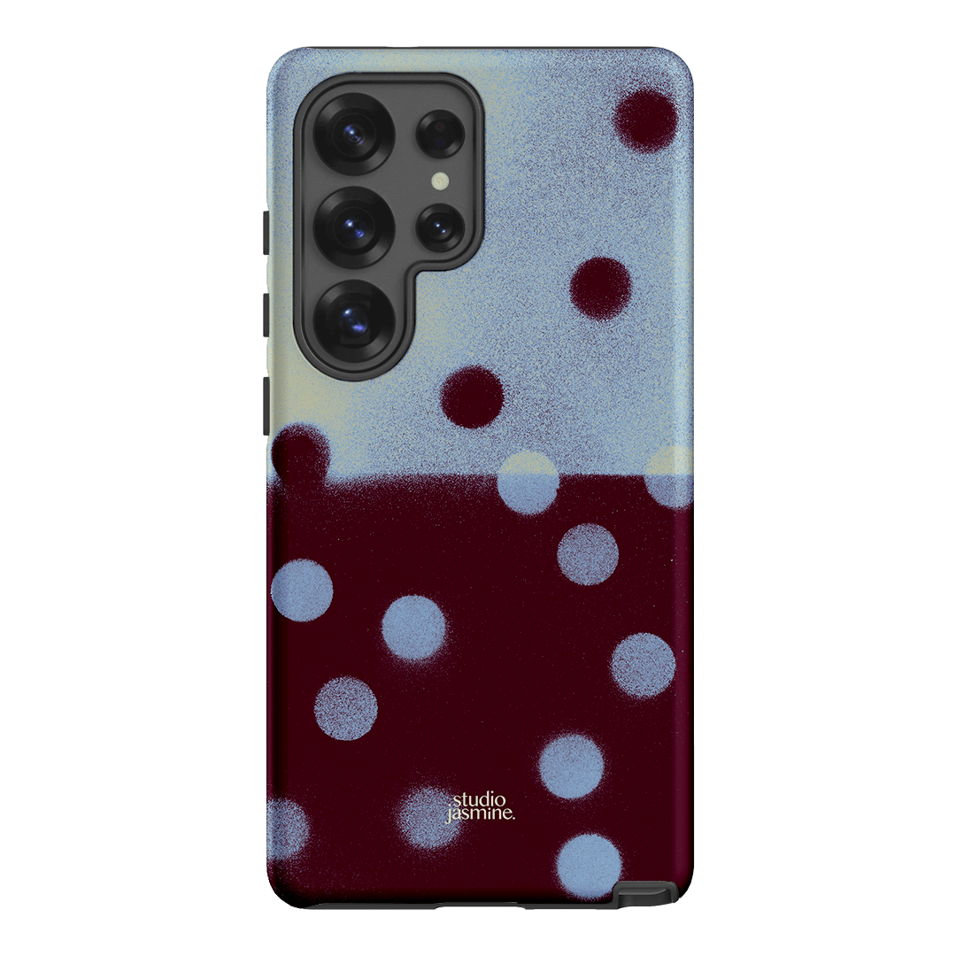 Plum Polka Dot Printed Phone Cases Samsung Galaxy S25 Ultra / Armoured by Jasmine Dowling - The Dairy