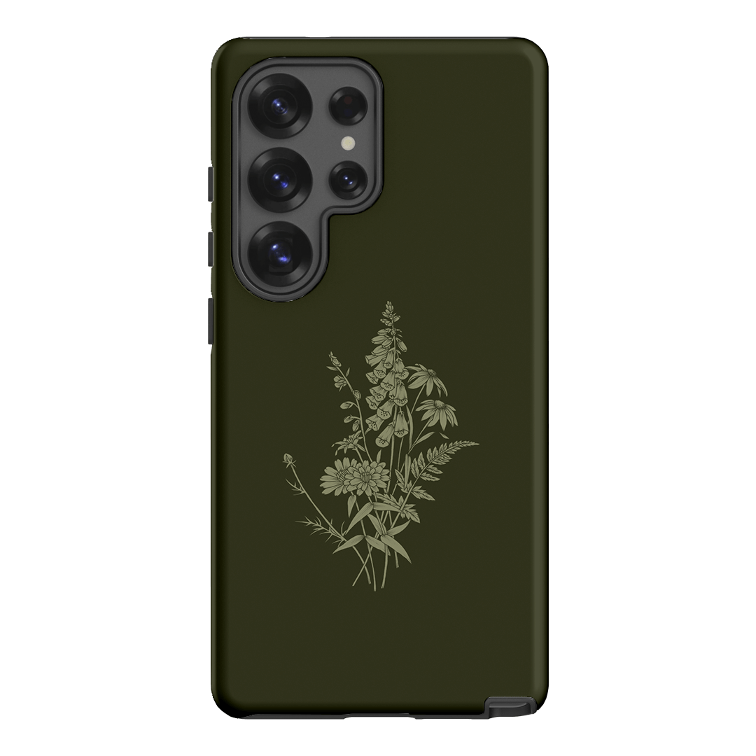 Wildflowers Olive Printed Phone Cases Samsung Galaxy S25 Ultra / Armoured by Typoflora - The Dairy