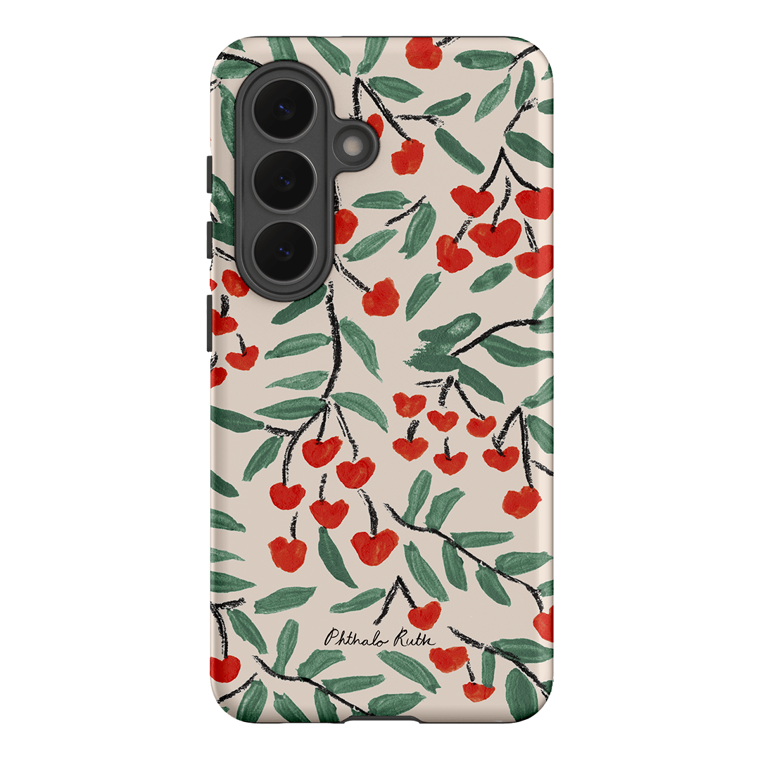 Cherry Love Printed Phone Cases Samsung Galaxy S26 / Armoured by Phthalo Ruth - The Dairy