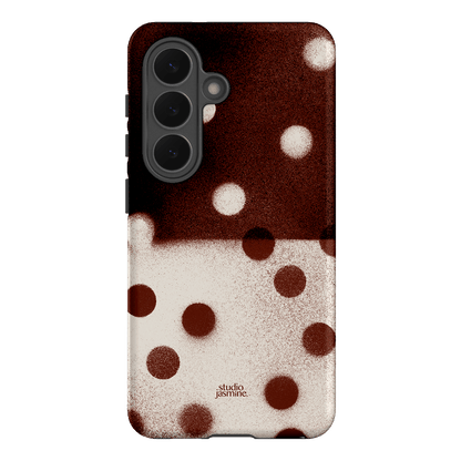 Espresso Polka Dot Printed Phone Cases Samsung Galaxy S26 / Armoured by Jasmine Dowling - The Dairy